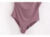 Spring 2025 Women's European & American Style Pleated Slimming Bodysuit