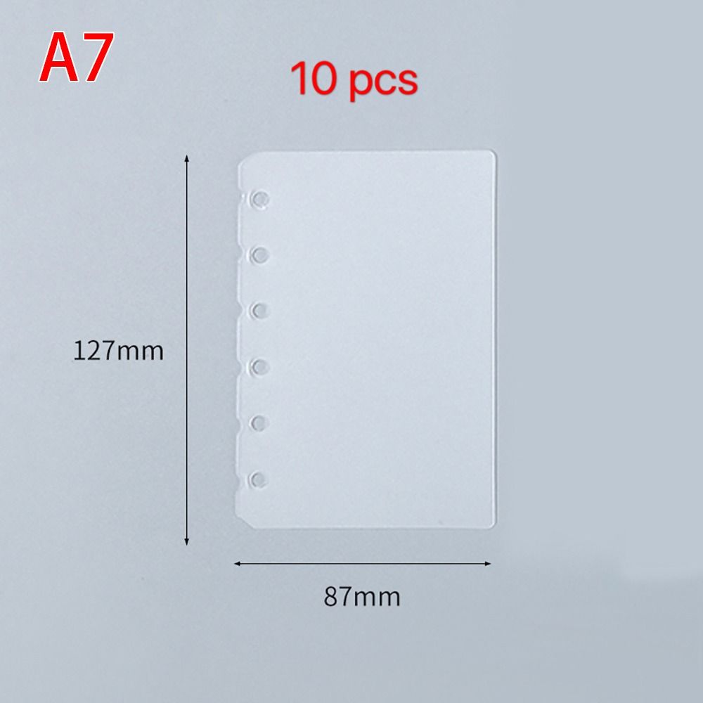 10Pcs A4 A5 A6 A7 Inner Paper Separator Matte Binder Organizer Baffle  For Binder Planner