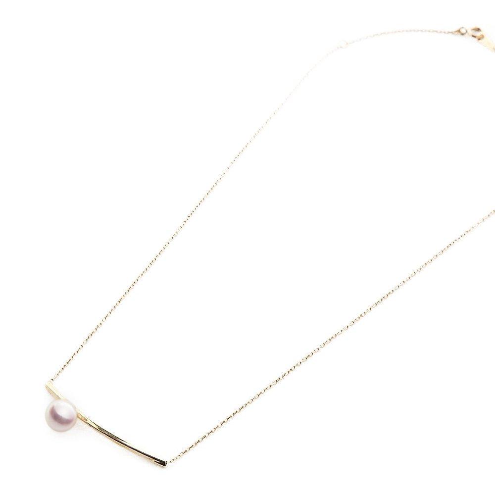 

Svelte Line Pendant K18 Pearl Necklace [Moon Label] Women s