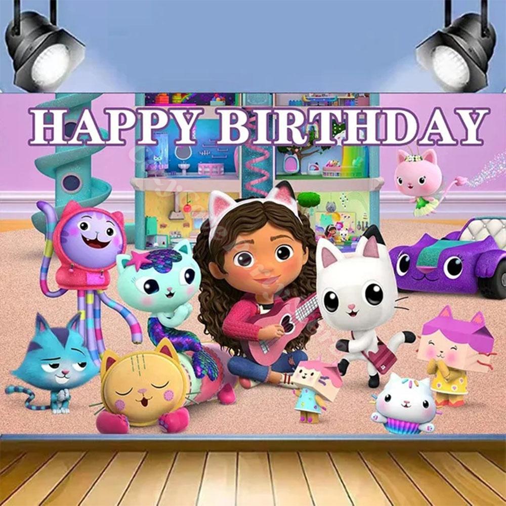 Gabby Dollhouse Birthday Party Favors Gabby Bracelets Stikers Cake Topper Balloons Classroom Rewards Party Pinata Fillers Gifts