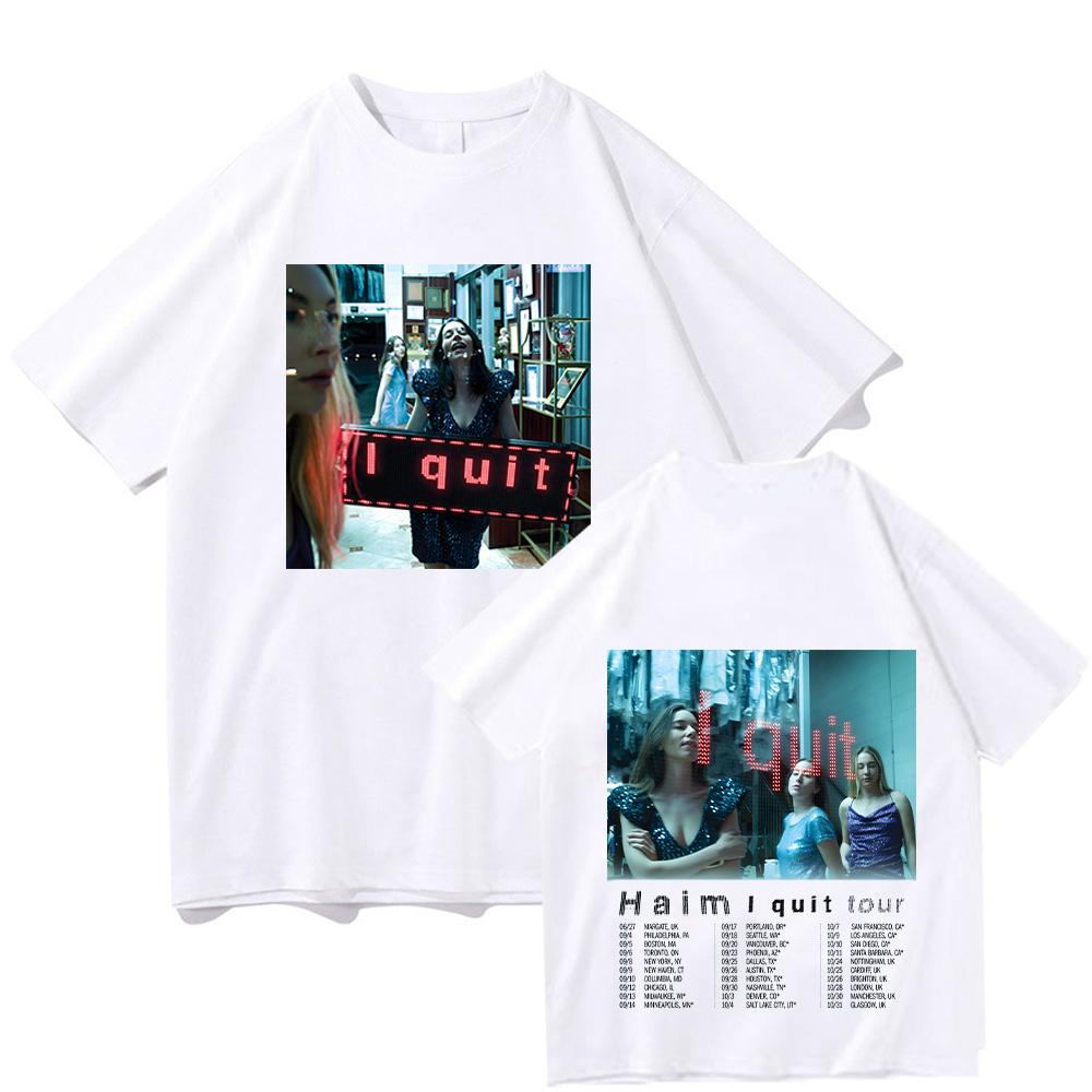 HAIM Band New T Shirts HAIM I Quit Tour 2025 T-shirts Fashion for Women Men Breathable Top High Quality Cotton Soft Tees Clothes