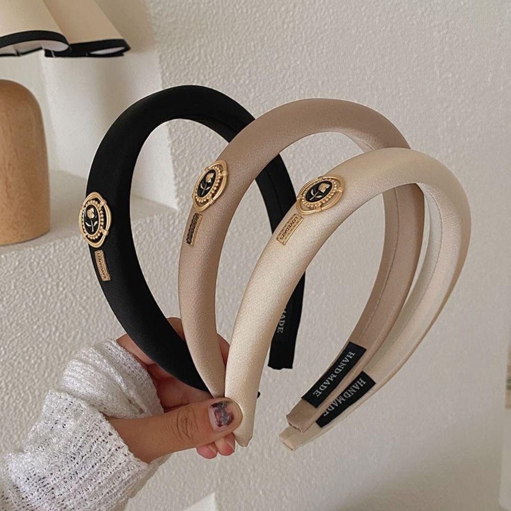 Headwear Exquisite Hepburn Style Hairband Hair Accessories Women Headband Retro Flower Hair Hoop