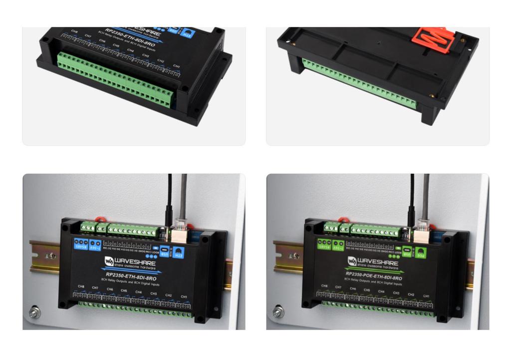 RP2350 Dual-Core 8-Channel Industrial Control Board with Isolated Digital Input