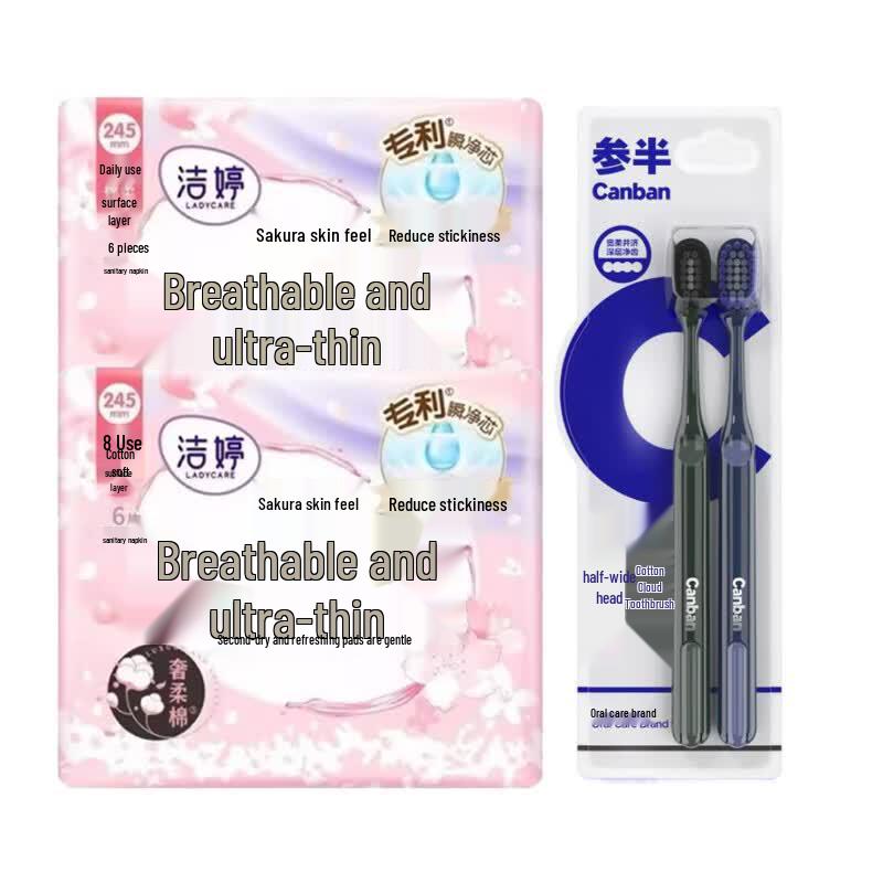 Toothbrush & Sanitary Napkin Combo Pack