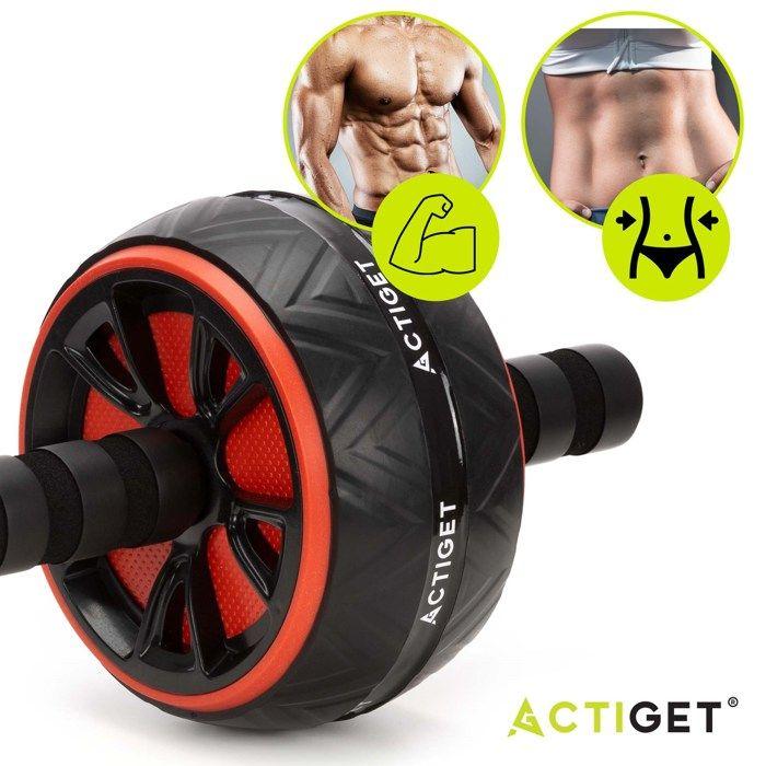 ACTIGET Une roue, un rouleau large, un entraînement avec un tapis, un rouleau pour travailler les abdominaux