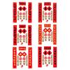 2026 Year of The Horse Chinese New Year Decoration Kit Couplets God of Wealth Fu Theme Window Stickers & Red Envelopes Gift Box