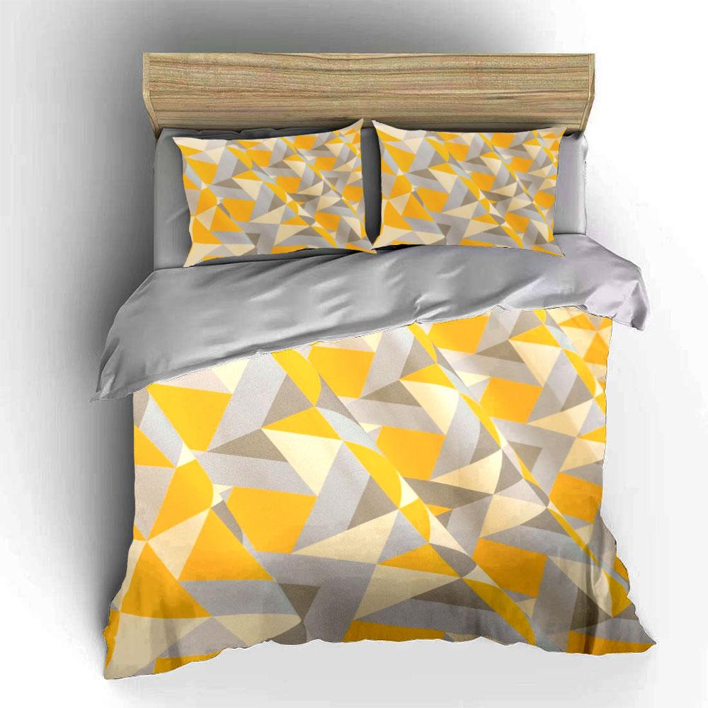 Geometrisches Muster Drei-teiliges Bettwäsche-Set Mehrere Größen Kinder- und Schlafzimmer für Erwachsene Exquisites 3-teiliges Bettwäsche-Set, Geschenk
