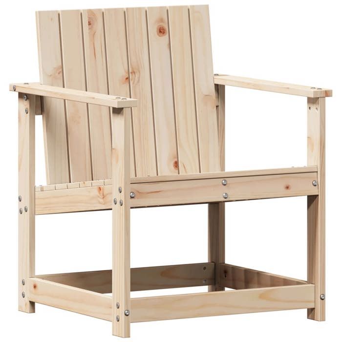 VidaXL Chaise de Jardin, Siège avec Dossier, Chaise à Manger, Fauteuil de Camping, Meuble de Terrasse Patio Extérieur, Bois 832625