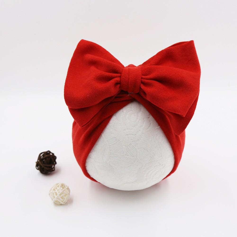 Baby tire cap new imitation cashmere bow children's Indian hat pullover hat baby bag head hat rimless