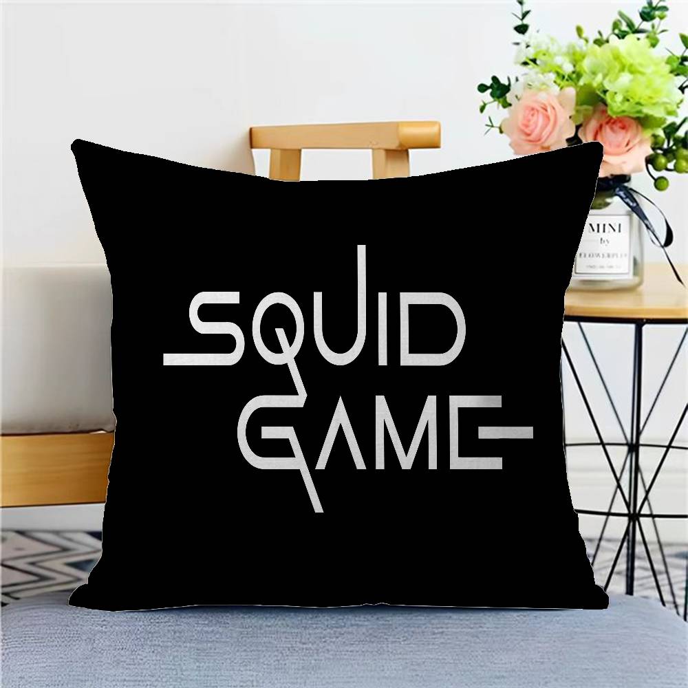 Heißer TV-Horror S-Squid Game Ahorn-Design Kissenbezug Glückliche Herbsternte Deko Feiertagsdeko Kissenbezug