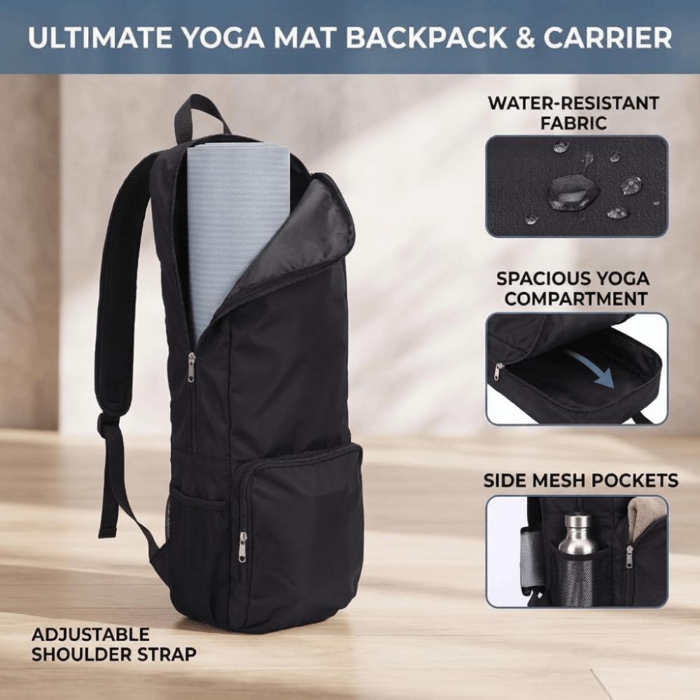 Waterproof Yoga Mat Backpack Double Zipper Yoga Accessories Bag Durable Yoga Mat Bag  Exercise
