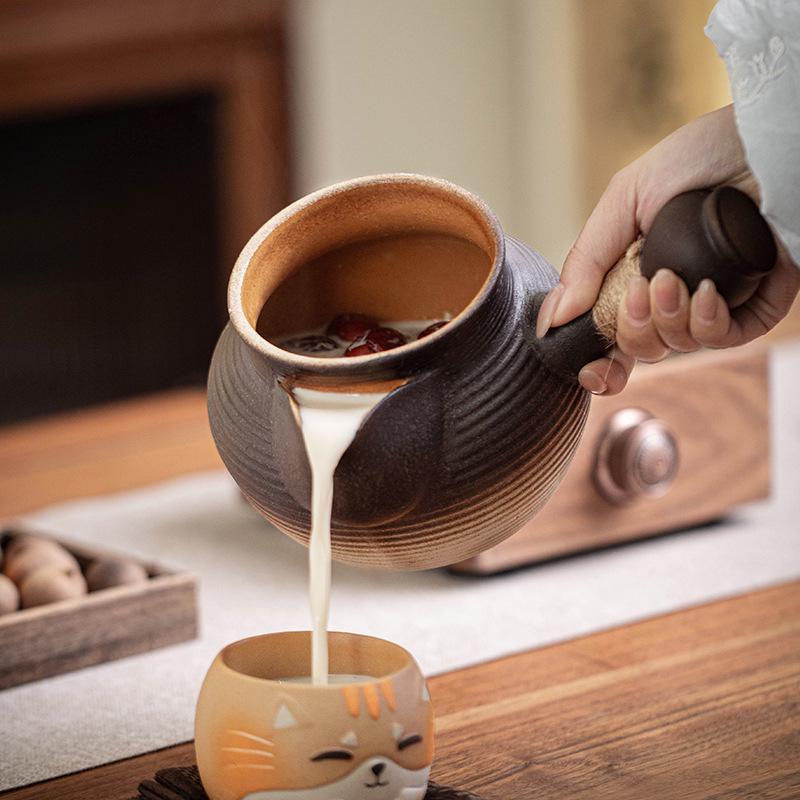Large Capacity Electric Ceramic Stove Tea Set with Warmer for Indoor and Outdoor Use