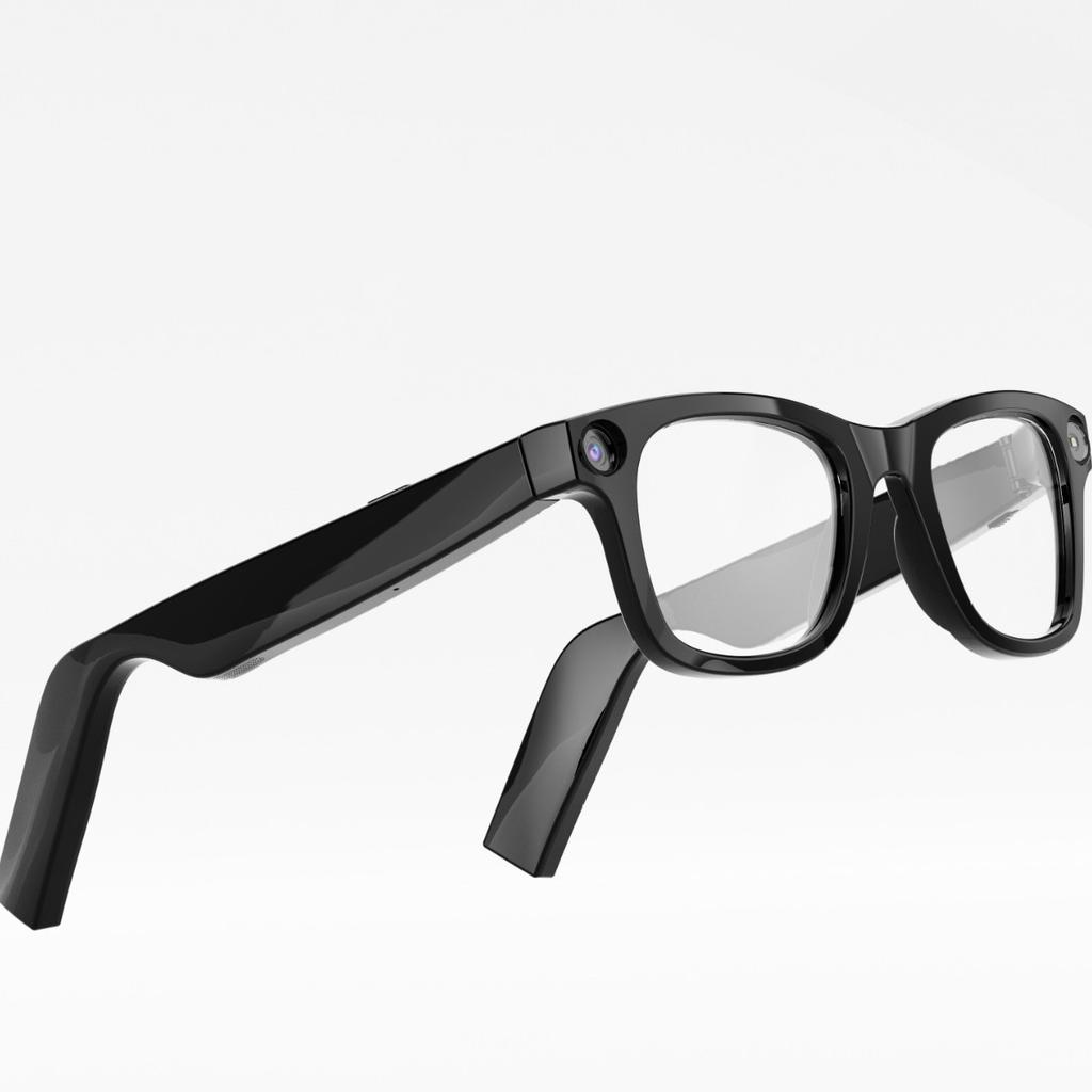 Lunettes IA HD Prise de vue Anti-tremblement Caméra 500W Contact IA Traduction en temps réel Reconnaissance intelligente Lunettes Bluetooth sans fil