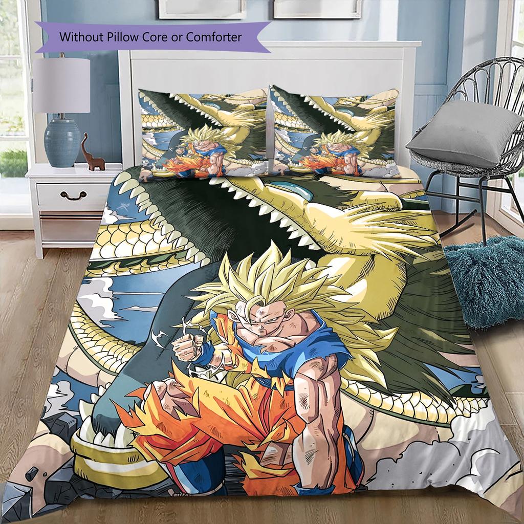 Set Copripiumino Trapuntato con Fantasia Cartone Animato Federa Decorazione per la Casa Regalo di Compleanno (1 * copripiumino + 2 * federa, senza nucleo)