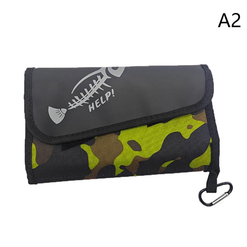Fly Fishing Packet Bait Storage Bag 7 Pockets Fold Fishing Tackle Binder Fly Fishing Leader Tippet Line Wallet Tippet Storage