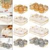 Divided Serving Platter Dried Fruit Tray Fashion Snack Bowls Nut and Candy Tray Nuts Plate for Dining Table Wedding Desktop