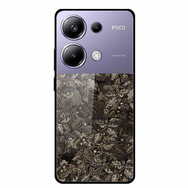 Colorful Aesthetic Tempered Glass Phone Case for Redmi 12 5G & POCO M6 PRO