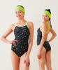 Jeteseu Women'S Double Strap Crossbody One-Piece Swimsuit Thunderbold L_9A0054