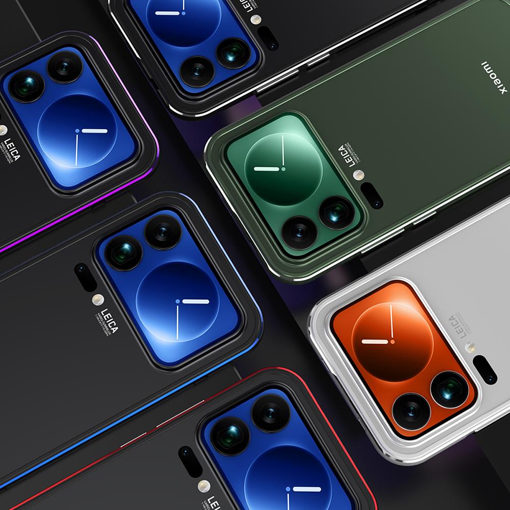 Pro Xiaomi 17 Pro Max Nárazuvzdorný kryt Ochrana čočky Dvoubarevný kovový rám Kryt telefonu se šroubovacím zámkem