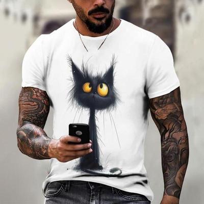Sommer Kurzarm Tier T-Shirt für Männer 3D-Muster Druck Casual Tee Fashion Street Übergroße Kleidung Herren T-Shirt Streerwear