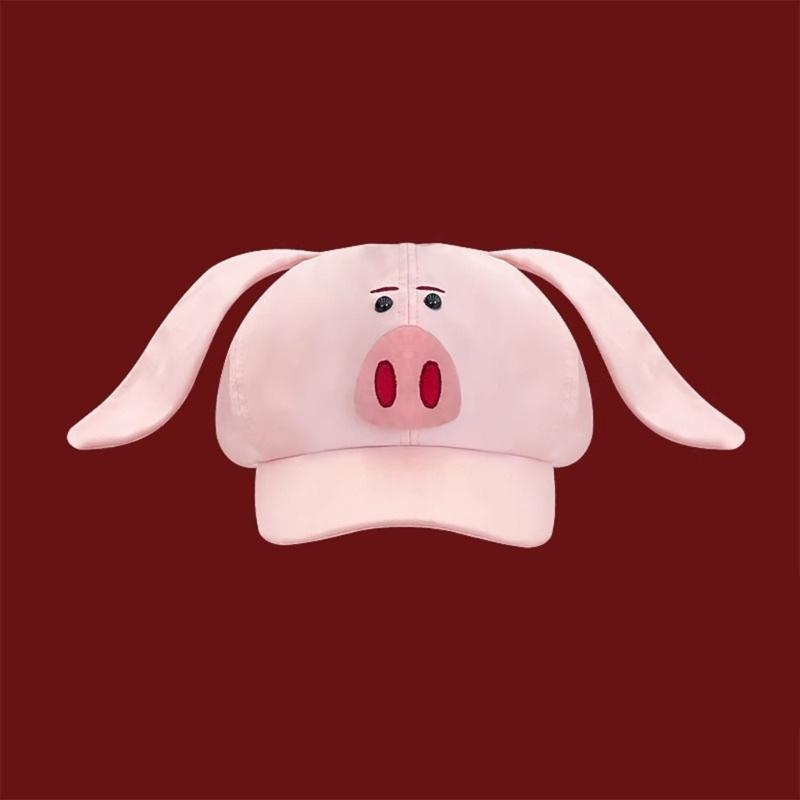 Neuheit Schwein-Thema Kappen Einzigartiger achteckiger Hut Bequem und atmungsaktiv Für Jugendliche Erwachsene und Teenager Alltagskleidung