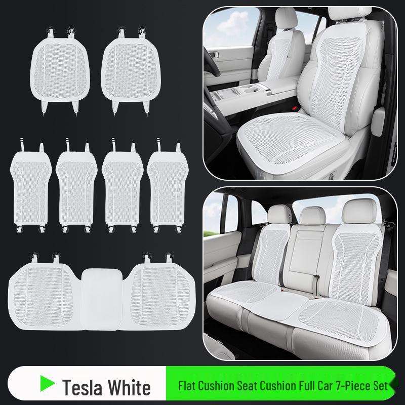 Universal Perforated Breathable Car Seat Cushion for Five-Seat Vehicles - Year-Round Ventilation