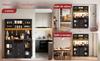 Kitchen Cabinet Tall Storage with LED Lights, Pantry with 3 Drawers and 4 Storage Cabinets, Display for Living Room and Dining Room, 120 × 40 × 170 Cm