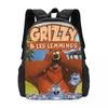 Grizzy N Lemmings Reise-Laptop-Rucksack, Business College Schul-Computertasche Geschenk für Männer & Frauen