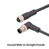 M12 4Pin 5Pin 8Pin 12Pin Double Plug 1M 2M 3M PUR PVC Shield Wire Sensor Connector Straight Angle Male Female Plug Adapter