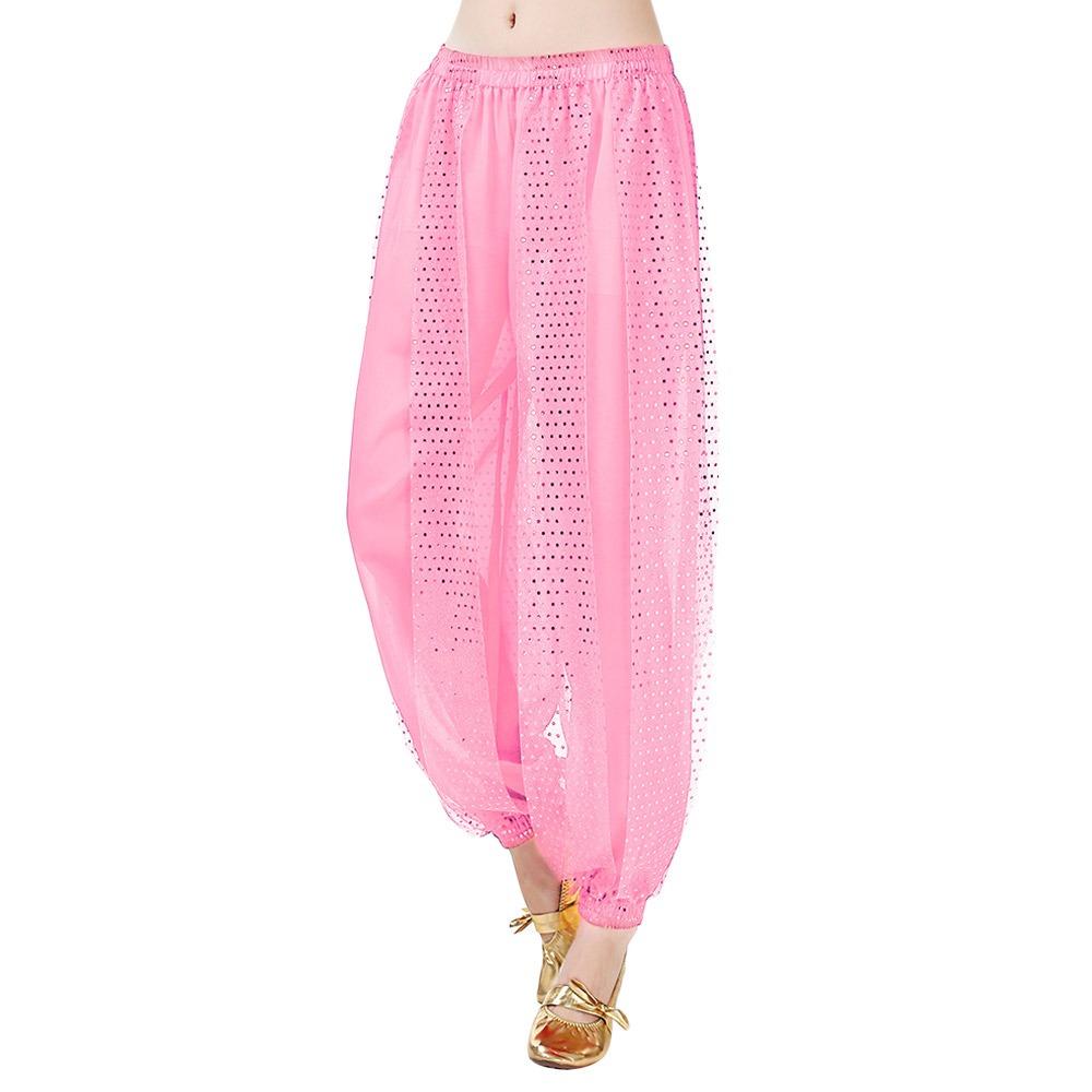 Tassel Belly Dance Pants Sequin Loose Pants Fashion Show Costumes  Women