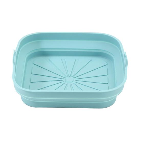 Air Fryer Liners Silicone Cooking Mat Non-Stick Reusable Food Grade Heat Resistant Foldable Basket Mat Easy To Clean Universal Kitchen Accessory