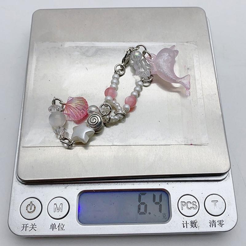 Handcrafted Dolphin Pendant Bracelet Cute Star Beaded Wristband Adjustable Chain Aesthetic Jewelry Gift for Women Girls