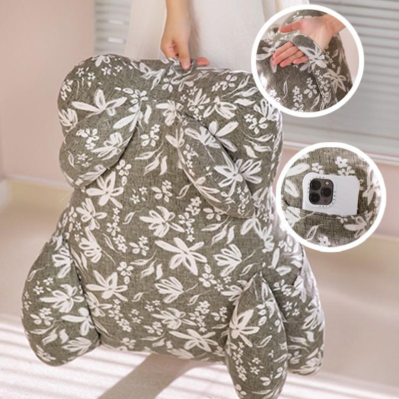 Cushion That Conforms To The Spinal Curve Neck Support Pillow Active Printed and Dyed Fabric Waist Support Mat Convenient To Carry Cushions 1pcs