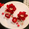 Beautiful Hanfu Flower Hair Clips Headwear Exquisite Fairy Side Clips  Wedding
