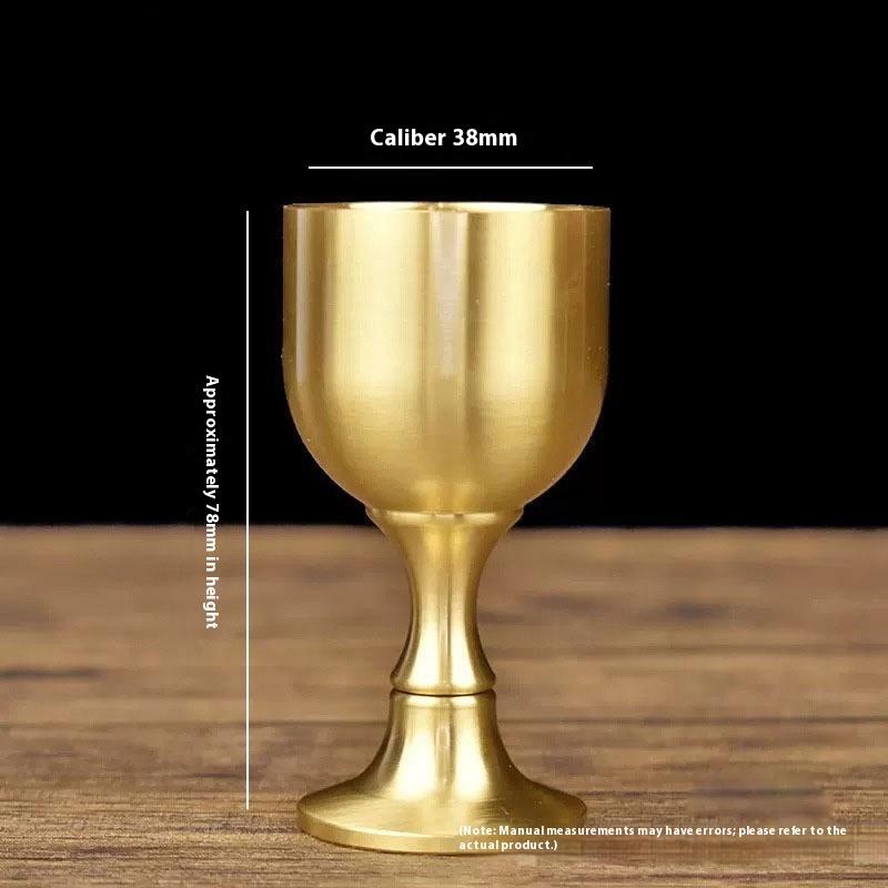 

Brass Wine Glass Restaurant Goblet Tabletop Red Wine And White Wine Trumpet Copper Crafts Copper Decoration Mini S Glass L