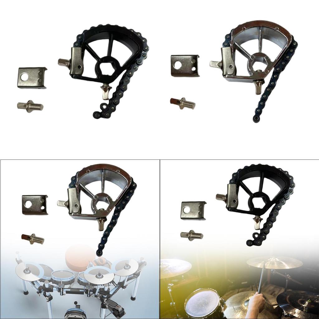 Double Chaîne Entraînement Accessoires Percussions Robuste Stable Pédale de Grosse Caisse Chaîne