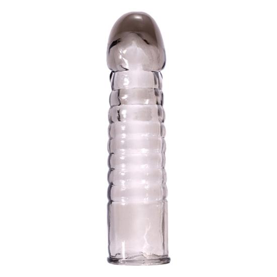 Penis Extender Reusable Sexual Stimulation Silicone Sex Condom Delay Sleeve for Couple