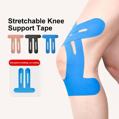 10-Pack Knee Kinesiology Tape Pre-Cut Knee Tape Breathable Adhesive Athletic Tape Elastic Kinesiology Tape Muscle Support Wrap