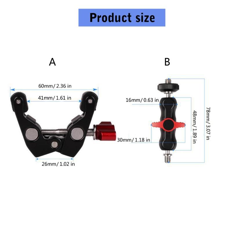 Camera Clamp Mount Multi Angle Adjustable Camera Bracket Aluminum Alloy Bracket For Action Cameras