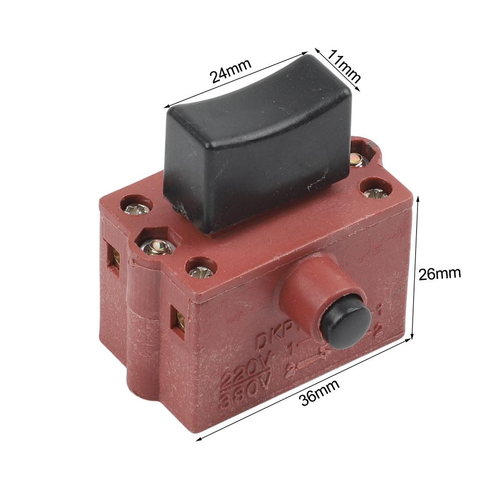 10A Electric Tool Switch for 400 Steel Cutter and 355 Profile Machine Industrial Use Reliable Performance with Lock Mechanism