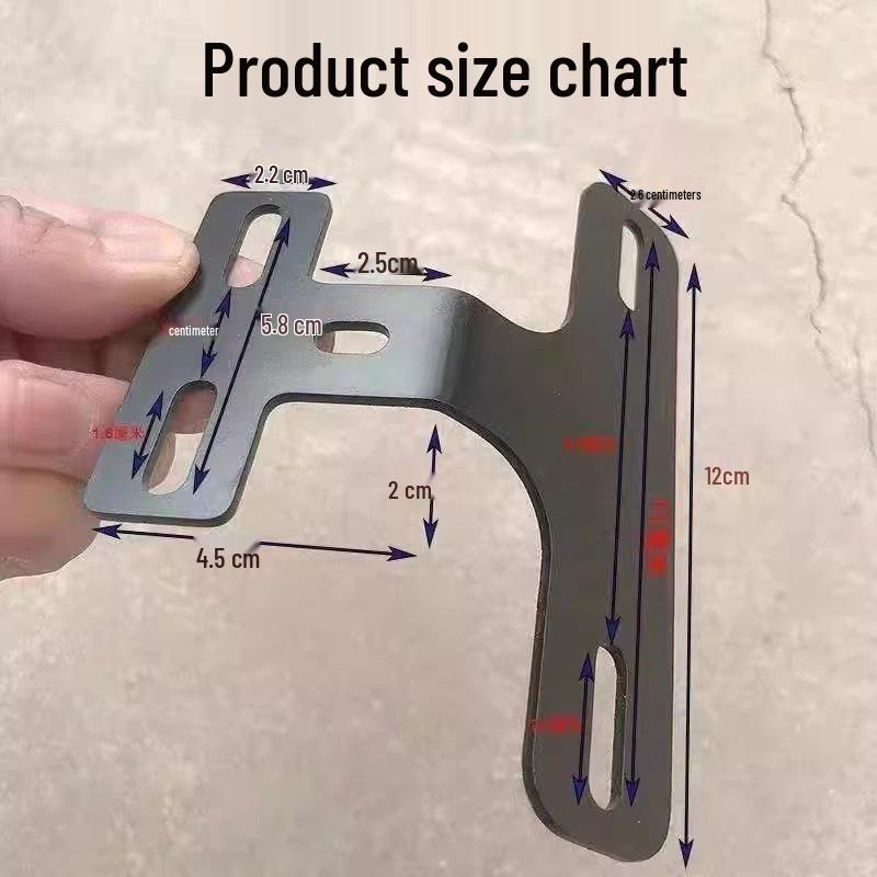 Electric Vehicle License Plate Frame with Tail Light Bracket for Yadea, Aima, Xinri, Xiaoniao, Tailing