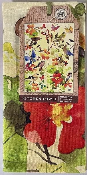 Michelle Design Works Rakka Bird & Butterfly MD-TOW371 Kitchen Cloths, Tea Towels, Multi-Purpose Cloths, Glassware Polishing Cloths, Tablecloths,