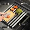 1pcs Kitchen Sink Draining Rack 304 stainless steel Square Tubes Dish Rack Can Folded Fruit And Vegetable Dishes Filter Shelf
