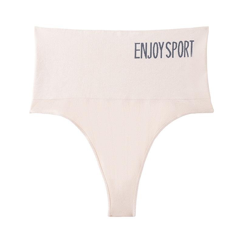 Woman Sexy Seamless Sports Fitness Letters Medium Large Size High Waist Seamless Briefs Thong