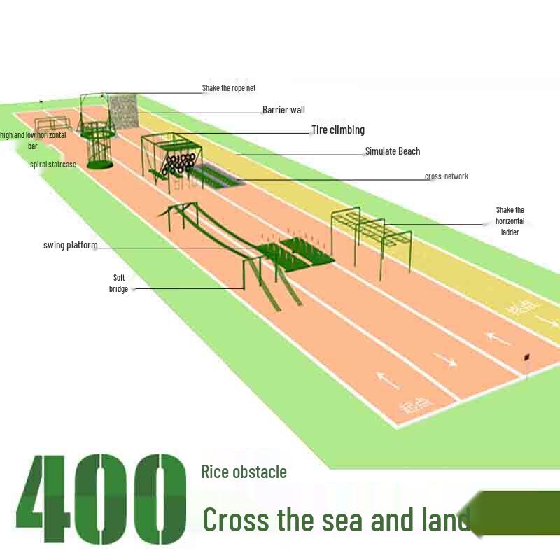 Outdoor Sea Crossing Soft Bridge Obstacle Course