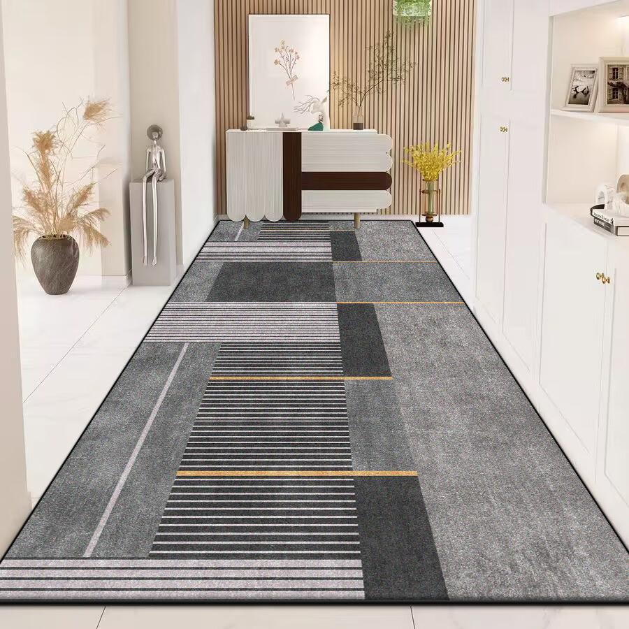 Modern Long Corridor Carpet Home Non-slip Stairway Rug Hotel Lobby Passageway Runner Washable Room Decor Floor Mats Customizable