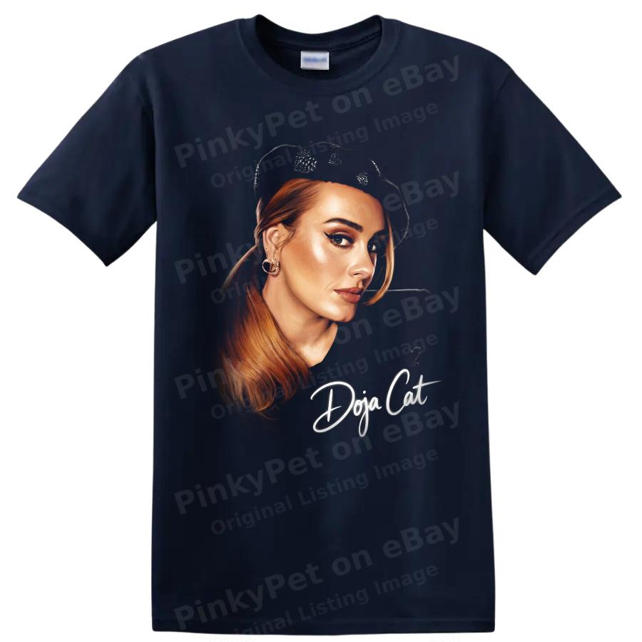 Doja Cat Portrait Music Fan T Shirt Pop Star Graphic Black Tee Gift Artist