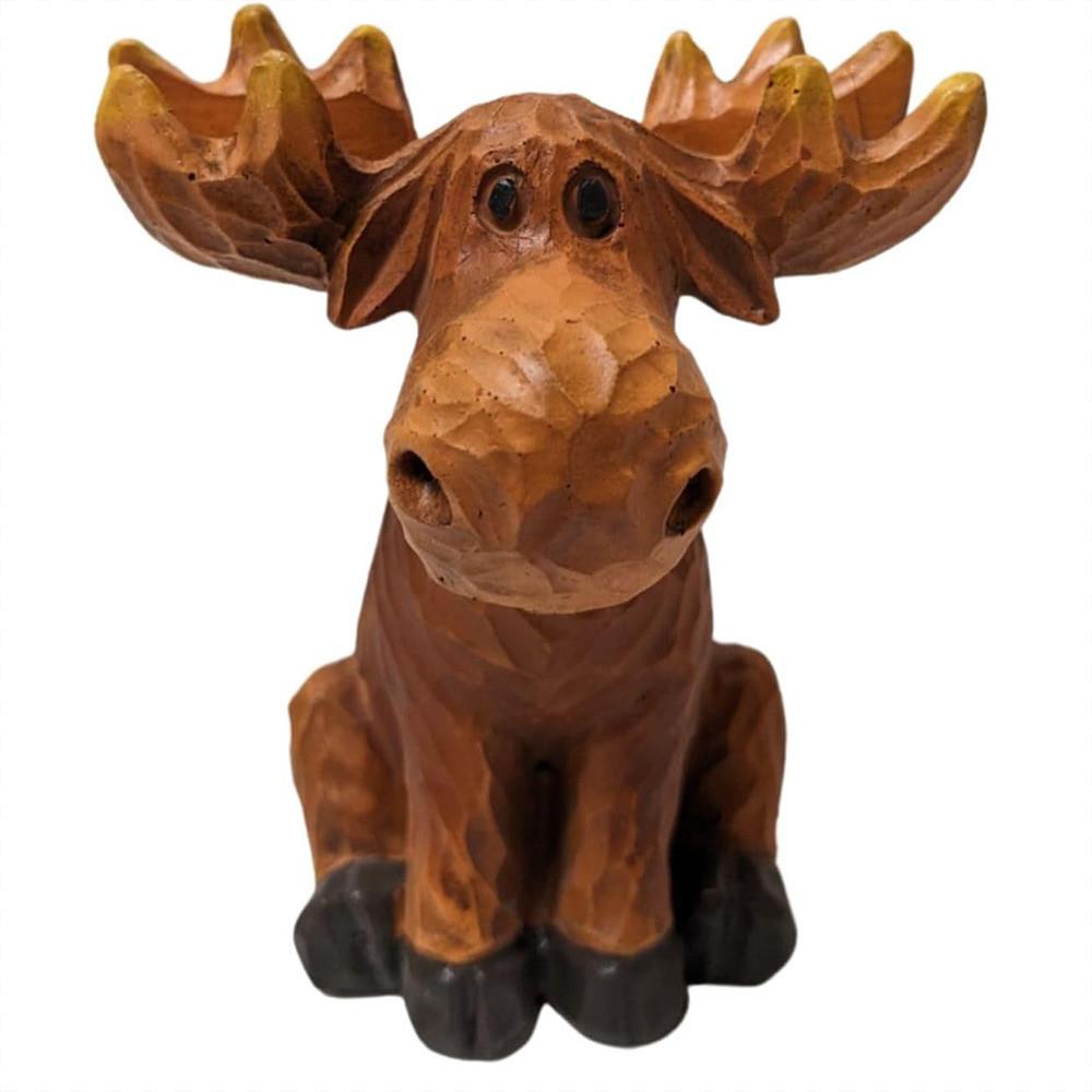 Unique Moose Figurine Phone Glasses Stand For Desk Home Office Table Storage
