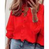 PEYWOW Women's Fashion Casual Summer Spring Autumn Winter V-Neck  Blouses & Shirts