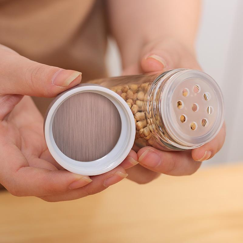 430 Edelstahl drehbarer Gewürzständer Küchen-Gewürzgläser Set mit Aufbewahrungsbox